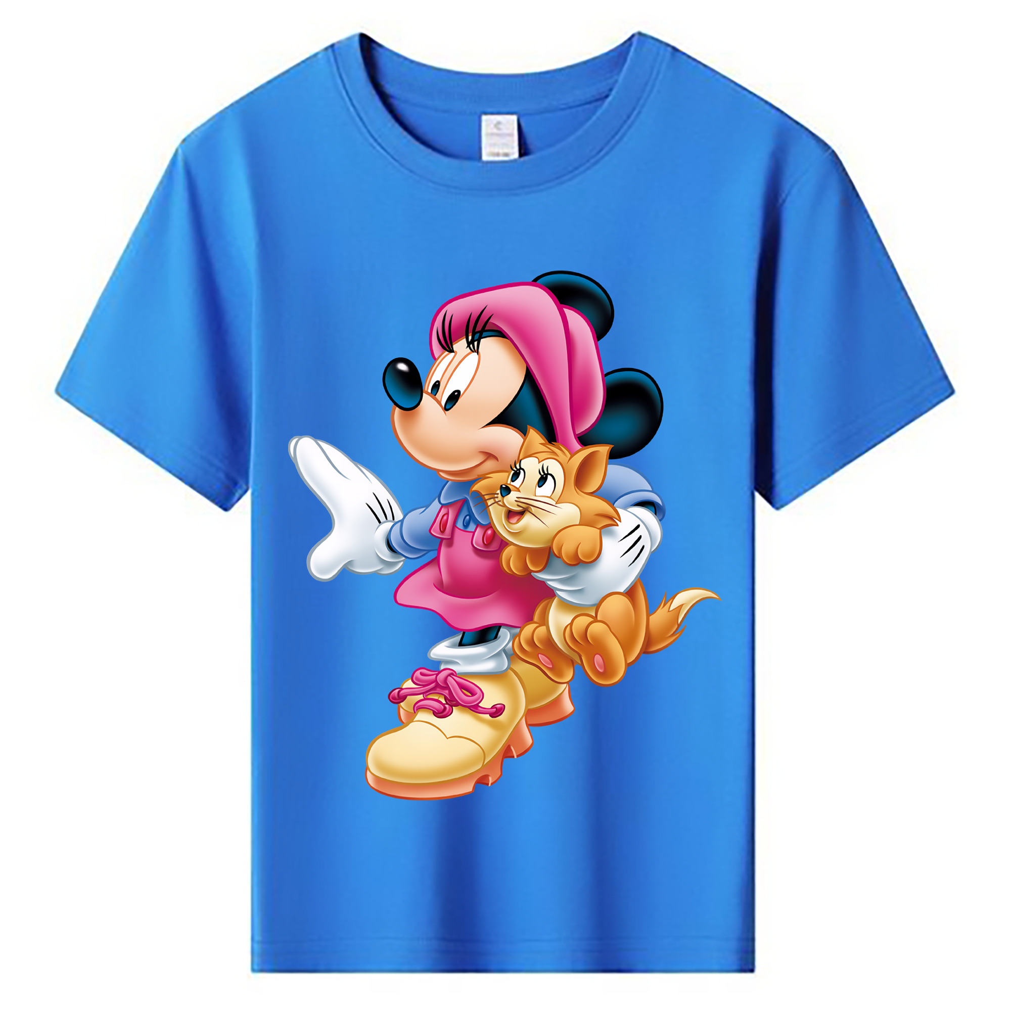 （画像用） ミッキーマウス Mickey Mouse 綿100％キッズTシャツ（フロントプリント）